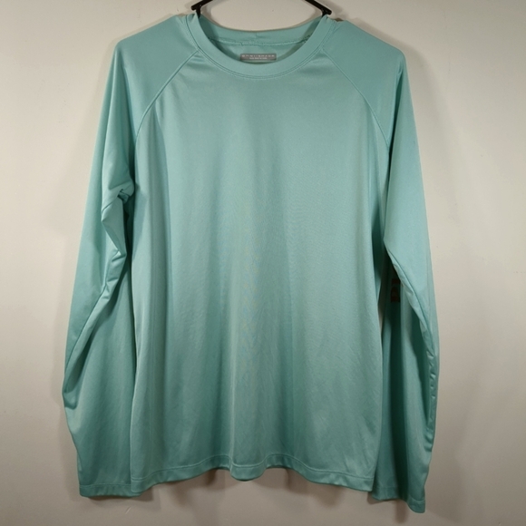 Columbia women's PFG long sleeve omni-shade mint blue shirt size L - Picture 1 of 11